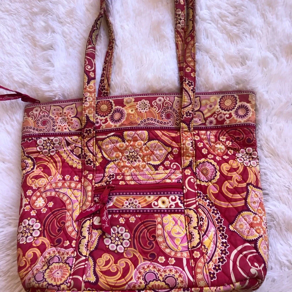 Vera Bradley Raspberry Fizz Quilted Tote Bag - Picture 3 of 13